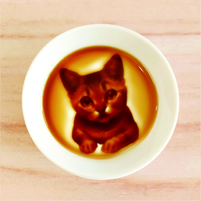 子猫の醤油皿/木箱入り2枚セット